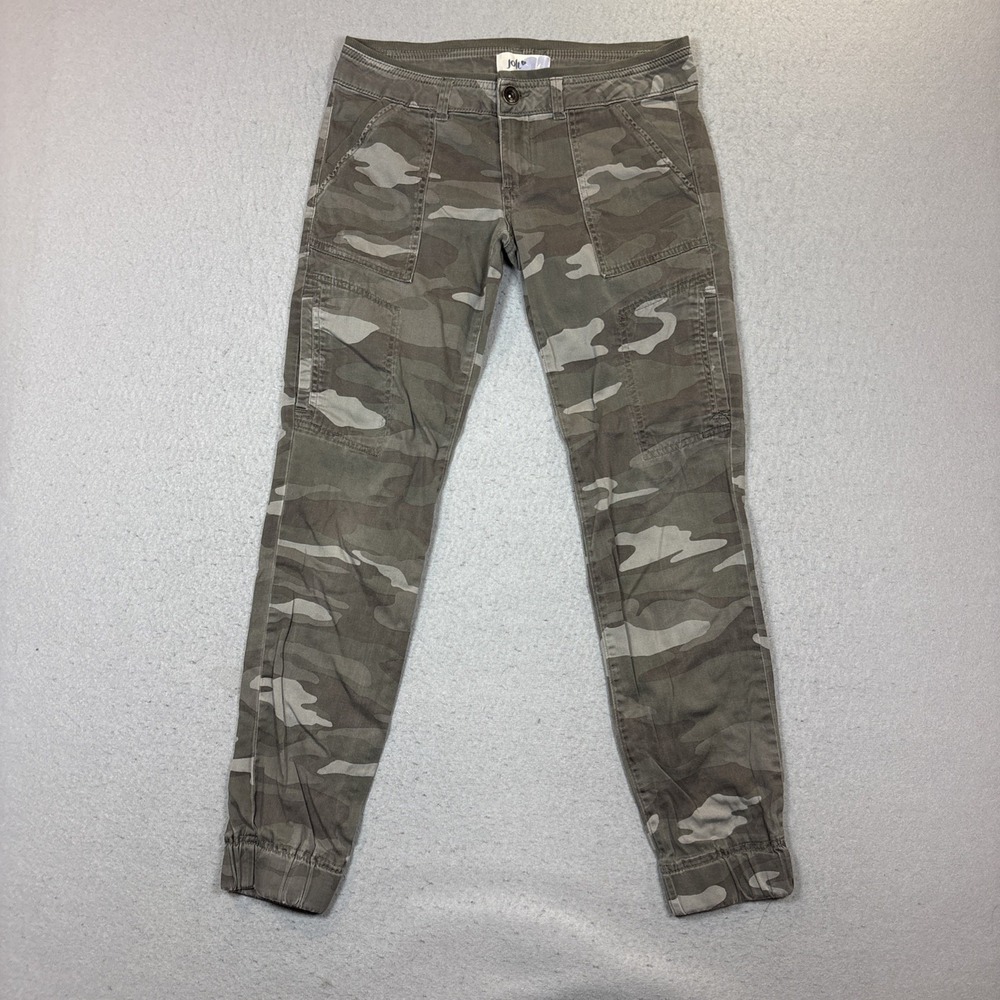 Jolt Camo Cargo Jogger Pants Size 3 Utility Zip Pockets Elastic Hem